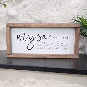 Mysa sign - swedish, definition, Painted, Sweden, Wall Decor, home living, Scandinavian decor, Viking,  cozy, gift, Denmark, Norway, gift