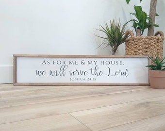 As For Me And My House We Will Serve The Lord Joshua Verse Bible Art Scripture Sign Wood Sign Bible Verse Home Sign Wedding Gift Entryway