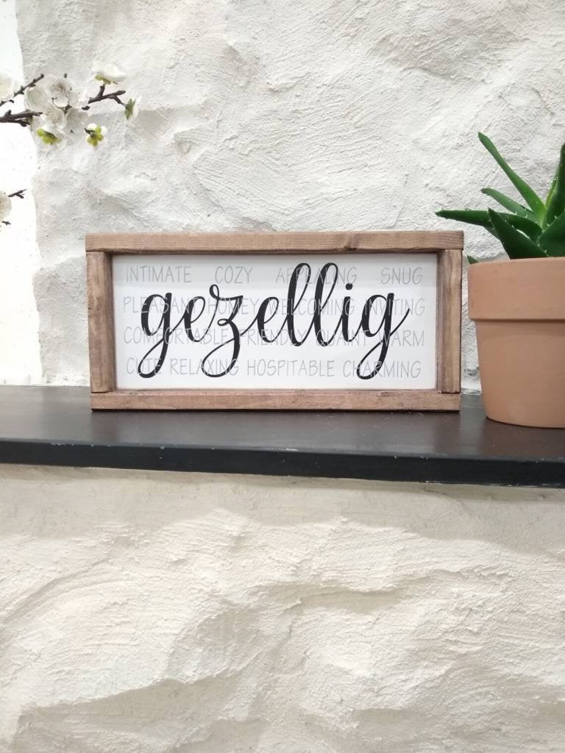 Gezellig sign Dutch sign gezellig Dutch gift Deutch Etsy