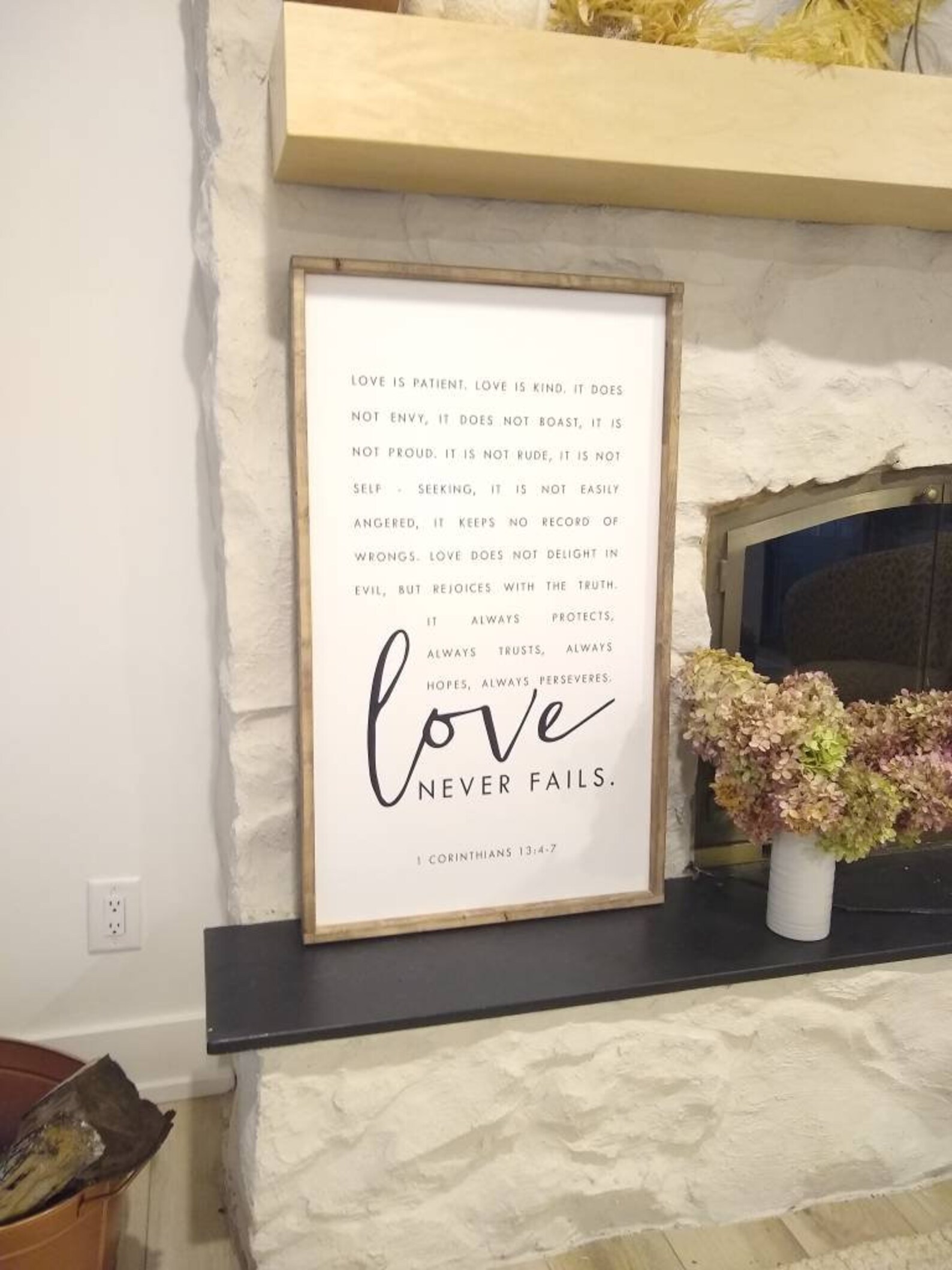 1 Corinthians 13 Sign Love Never Fails Sign Love is Patient - Etsy
