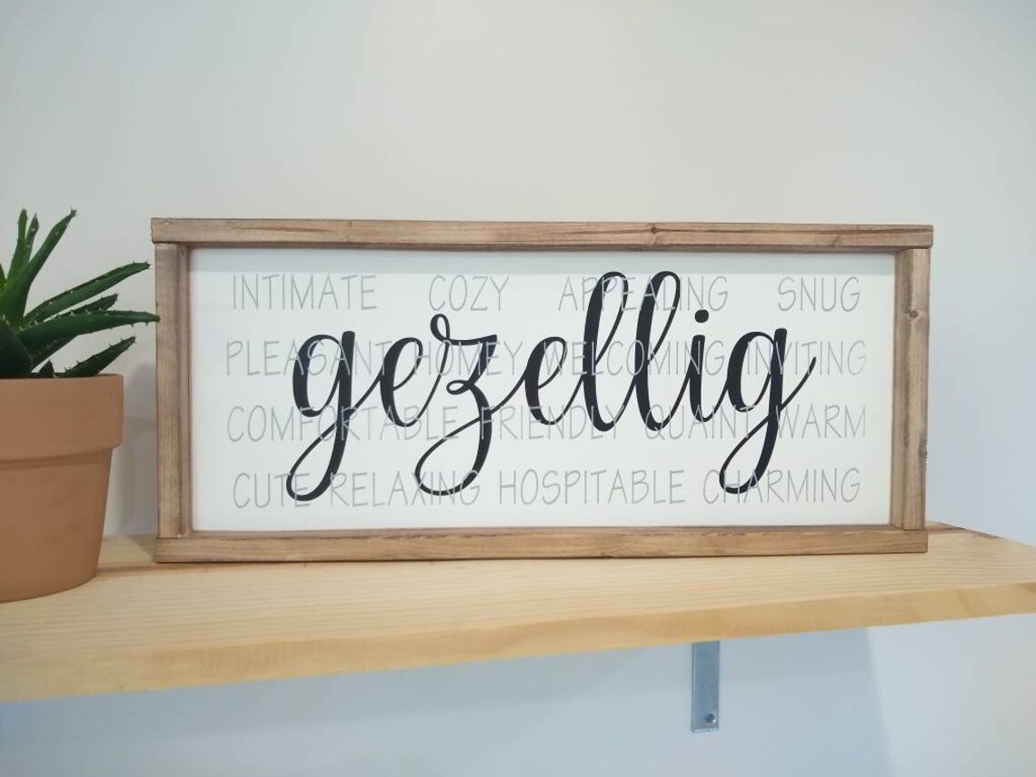 Gezellig sign Dutch sign gezellig Dutch gift Deutch Etsy