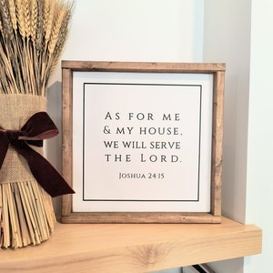 As For Me And My House We Will Serve The Lord Joshua Verse Bible Art Scripture Sign Wood Sign Bible Verse Home Sign Wedding Gift Entryway
