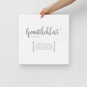 German Gemütlichkeit Canvas Wall Art Sign Deutschland Deutsch Heritage Germany European Decor Gemutlich Home Anthropology European Christmas