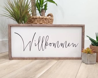 Germany Welcome Sign Willkommen German Gift Home Decor Wooden Sign Deutch Language Germany, German gift, Deutsche gift,