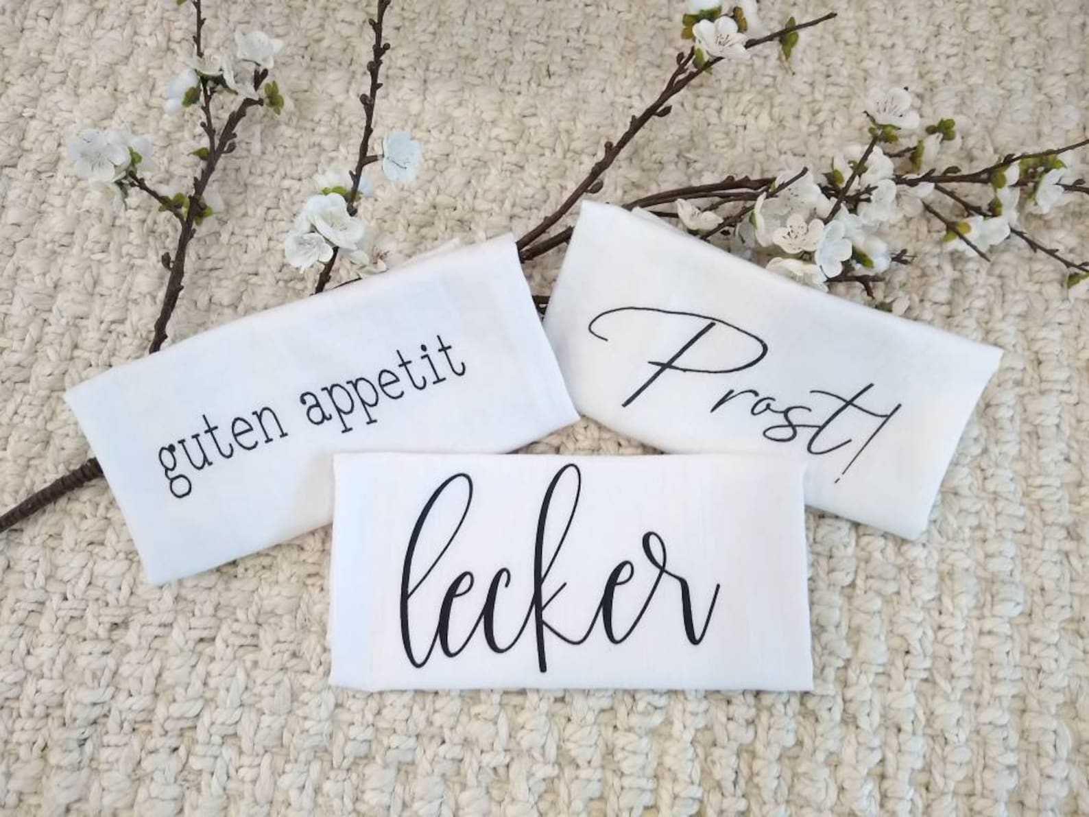 Germany Kitchen Towels German tea towels Guten Appetit Etsy