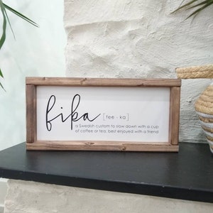 Fika Sign Swedish Gifts Home Decor Scandinavian Christmas Gifts Schwedische Geschenk Sweden Travel Schweden Decor Fika God Jul Coffee Tea