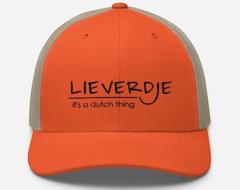 Regalo holandés, Lieverdje, gorra de camionero, sombrero, sombrero de Oranje, regalo de Navidad, regalos holandeses, gezellig,