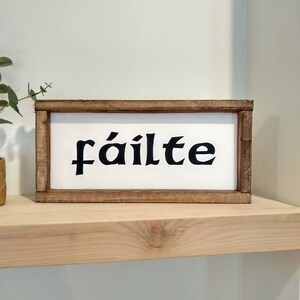 Fáilte Sign Welcome Signs Irish Gift Gaelic Ireland Celtic Door Mud ...