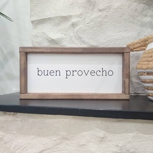 Buen Provecho, Español, travel decor, Spanish sign, Spanish gifts, Mexican, Spain, Costa Rica, bienvenidos, Pura vida, Spanish, kitchen