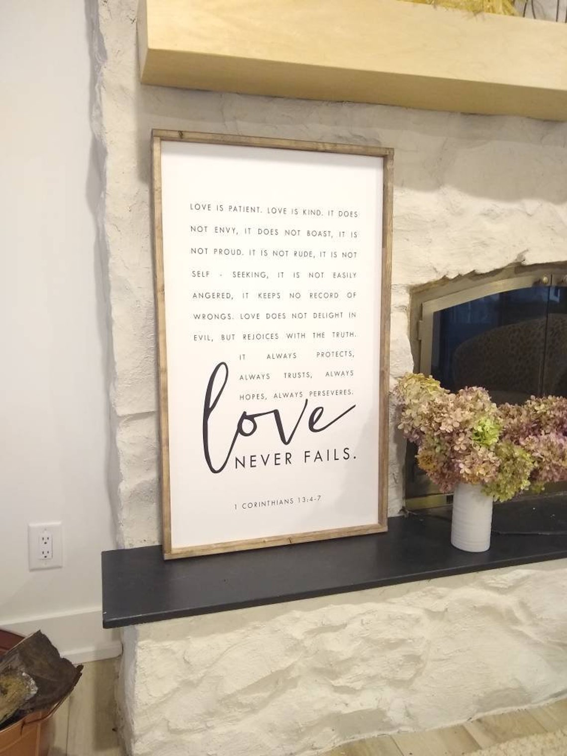 1 Corinthians 13 Sign, Love Never Fails Sign, Love is Patient ...
