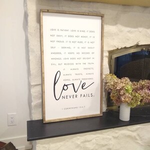 1 Corinthians 13 Sign, Love Never Fails Sign, Love is Patient ...