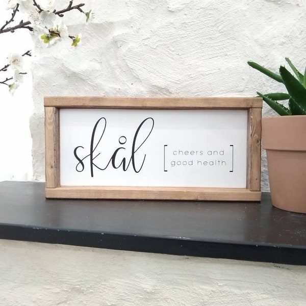 Skål Sign Skal Viking Gift Swedish Danish Decor Norwegian Cheers Anthropologie Finland Denmark Sweden Scandinavian Koselig Danish Heritage