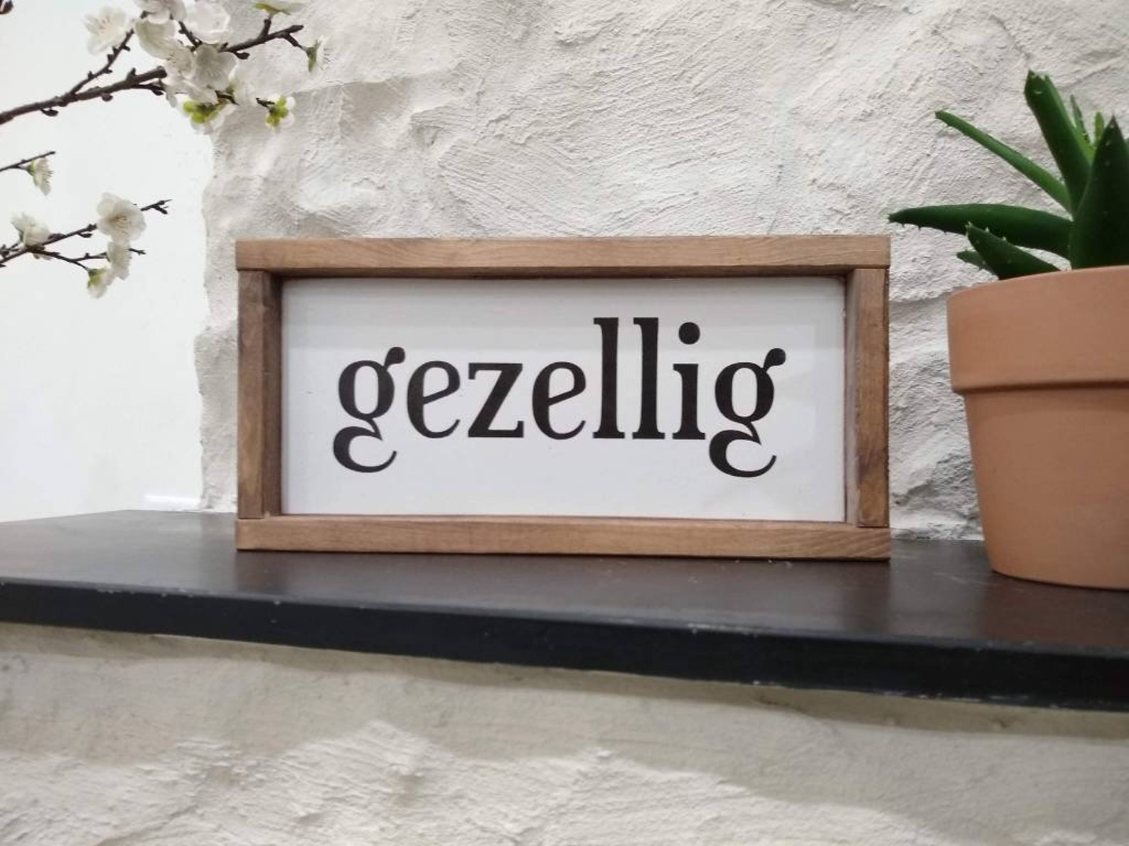 Gezellig Sign Dutch Gift Home Decor Gezellig Netherlands Etsy