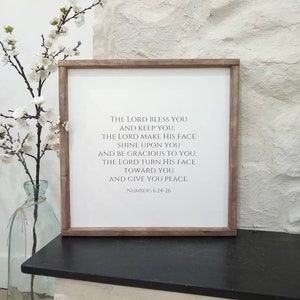 The Blessing Numbers 6 The Lord Bless You And Keep You Bible Verse Painting Church Classroom Decor Housewarming Gift Goodbye Nursey Decor