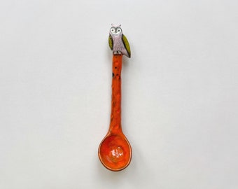 Pre Order! An Owl Orange Spoon. Processing time 4-8 weeks plus shipping