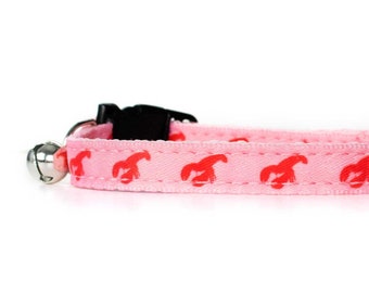 Lobster Love Cat Collar / Rosa e Rosso