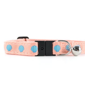 Glam Clam Cat Collar / Fibbia a sgancio rapido / Protettore in tessuto vegano immagine 1