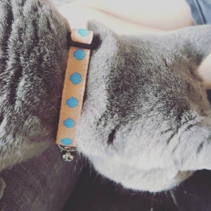 Glam Clam Cat Collar / Fibbia a sgancio rapido / Protettore in tessuto vegano immagine 2