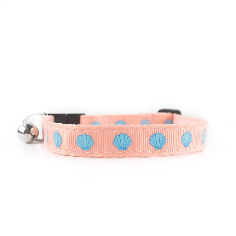 Glam Clam Cat Collar / Fibbia a sgancio rapido / Protettore in tessuto vegano immagine 3