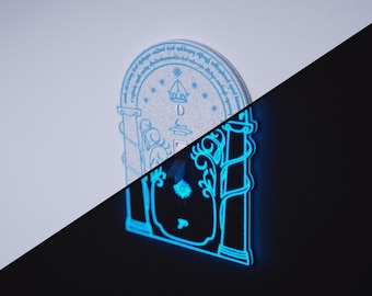 Władca Pierścieni - Świecąca w ciemności - Płytka włącznika światła Drzwi Morii - Wysokiej jakości wydruk 3D