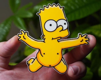 Parodia de Nirvana Nevermind - Niño de dibujos animados con pelo puntiagudo - Imán grande - Impresión 3D de alta calidad