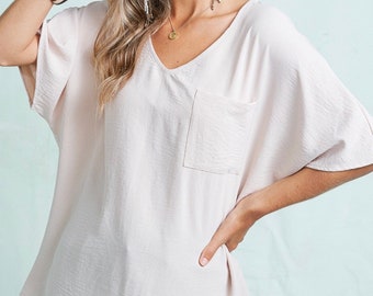 baggy white blouse