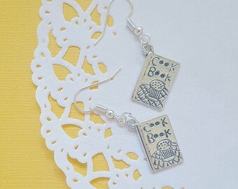 Quirky Earrings Recipe Book Gift, Cook Book Gift, Gift for Mum, Gift for Mom, Foodie Gift, Gift for Baker Birthday Gift, Mother's Day Gift