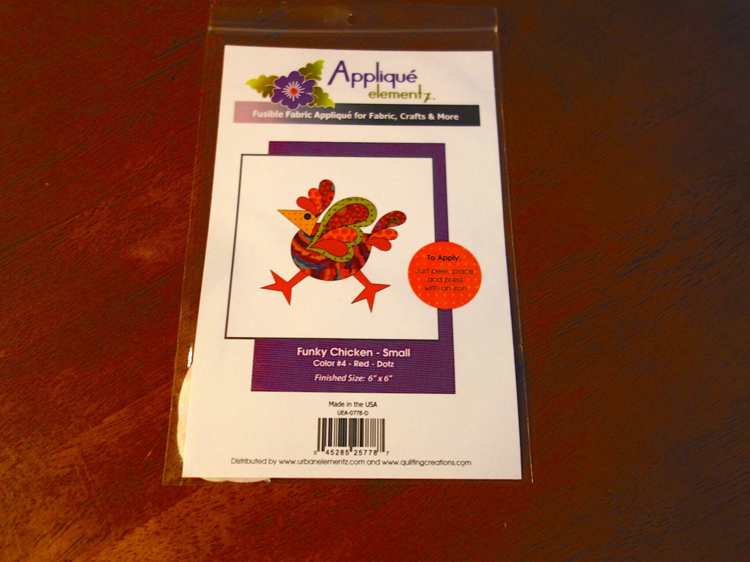 Applique Elementz Funky Chicken Color 4 Red Dotz Etsy