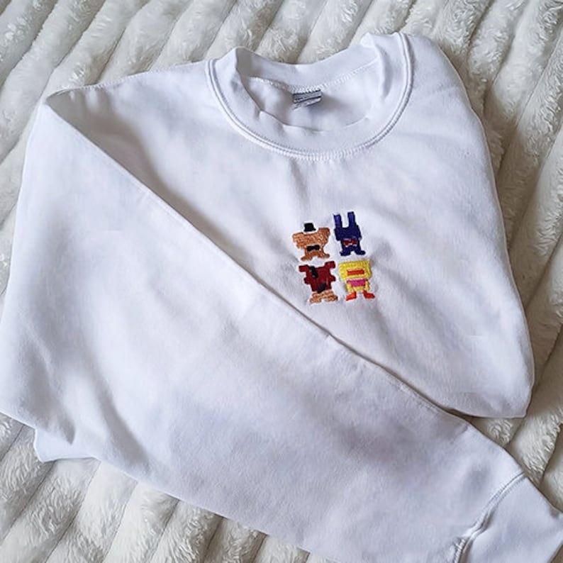 FNAF Embroidered Sweatshirt, Five Nights at Freddy's Sweater - Etsy