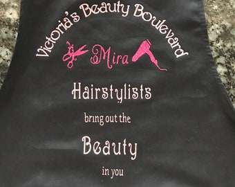 Beautician, hairdresser, nail technician, hairstylist, stylist, coiffeur apron Personalized