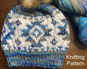 KNITTING PATTERN - Navajo Knit Hat