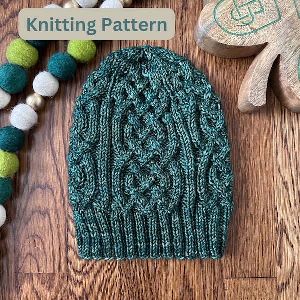 KNITTING PATTERN - Celtic Cable Knit Hat