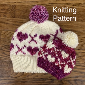 BREIPATROON - Hearts and Kisses muts - pasgeboren tot volwassene
