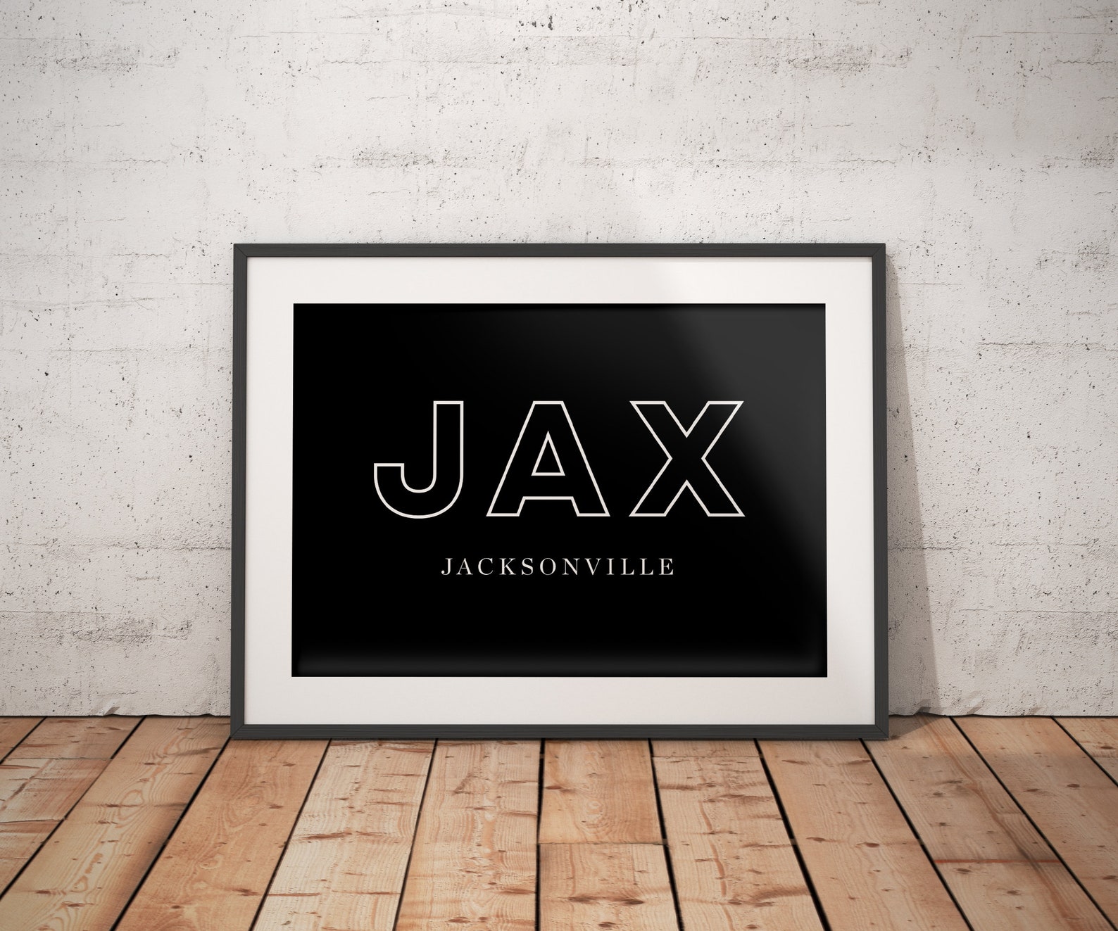 JAX Digital Print Jacksonville FL Poster Airport Code Print Etsy