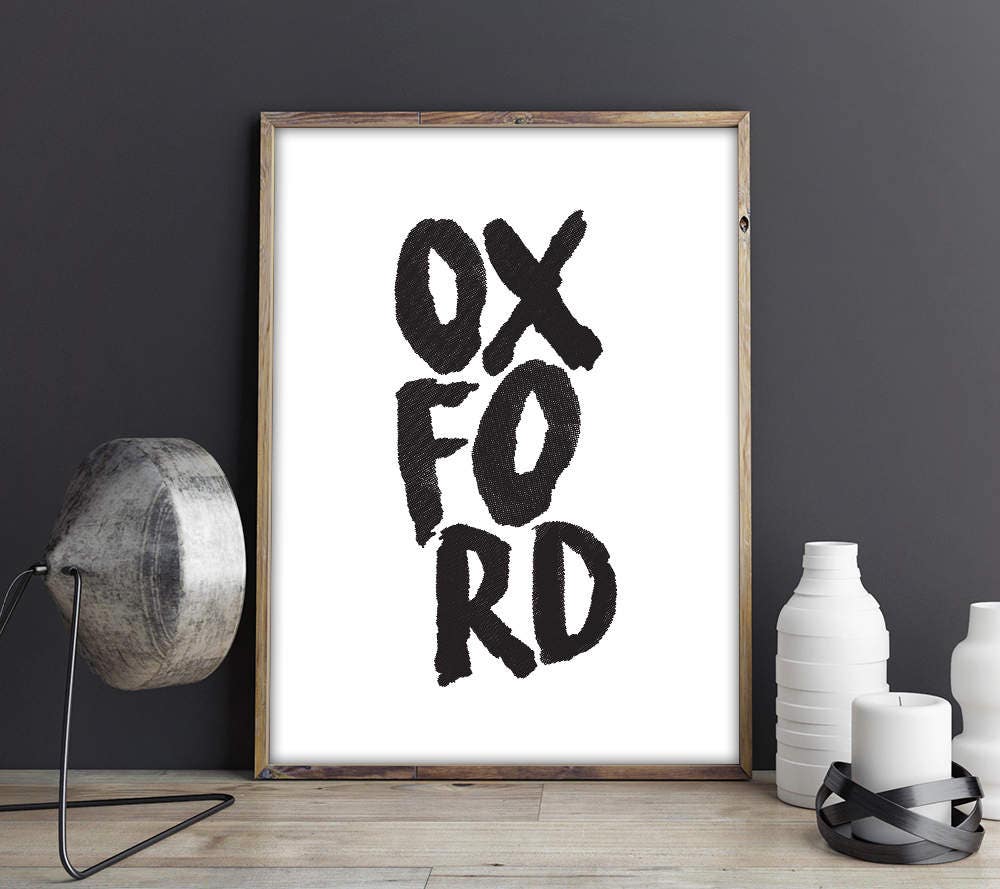 Oxford Digital Print Oxford Poster City Print SEC school Etsy