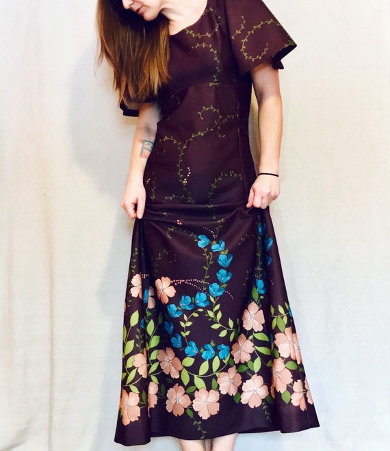 80’s Vintage Handmade Maxi Dress, Vintage fashion,