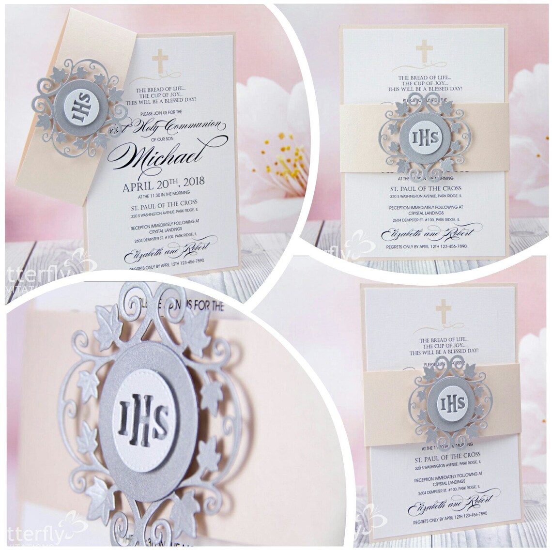 First Communion Invitation 27 Printed Invitations 1st Holy Etsy Canada