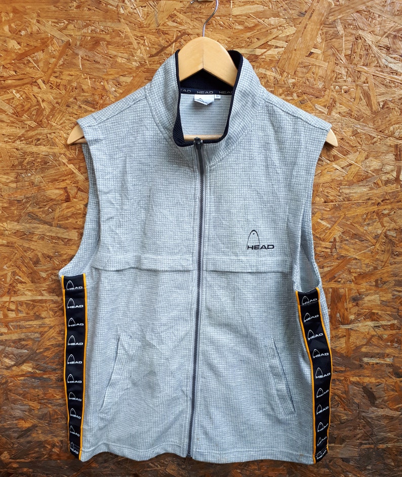 HEAD Sleeveless Sweatshirt Jacket Fishing Gear Sport Casual shirt Size L