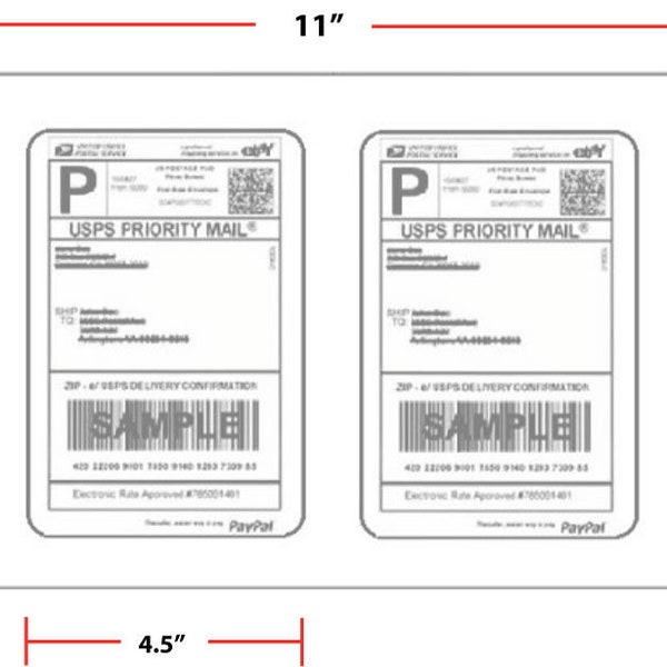 Shipping Labels Self Adhesive, 7" x 4.5"