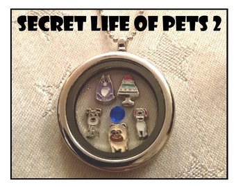 Secret Life of Pets, Unicorns, Snoopy & Cat Lovers Inspired Bespoke Floating Charm Lockets (Max/Chloe/Snowball/Buddy/Gidget/Mel/Pops)