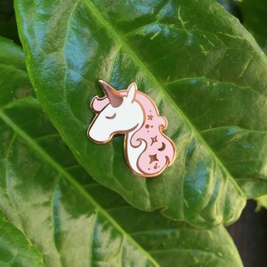 Unicorn Enamel Pin - Pink Magical Pin - White Unicorn Pin