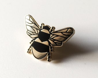 Bee Enamel Pin - Gold Bee Pin Badge - Gift for Bee Lovers