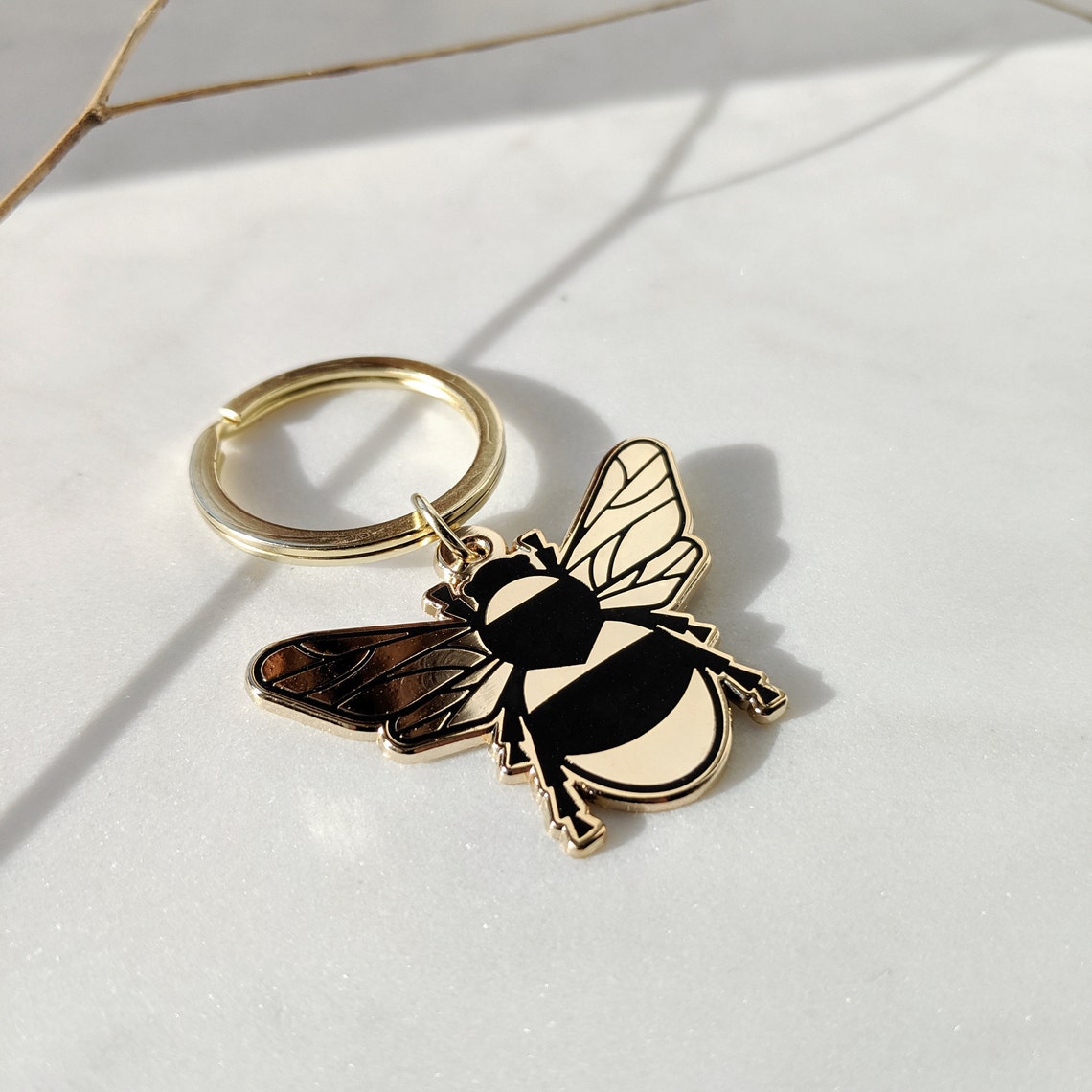 Bee Keyring Housewarming Gift Keychain Gift for Him Bee Etsy