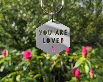 Keyring Gift - You Are Loved Keychain - Cute Keychain Accessory - New Home Gift