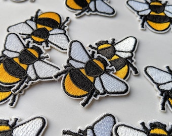 Bee Iron On Patch - Embroidery Patches - Small Bee Lover Gift