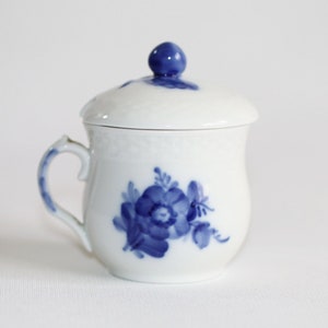 Vintage Royal Copenhagen Danish Porcelain Bone China Saucer Creme Cup with Lid 1960s
