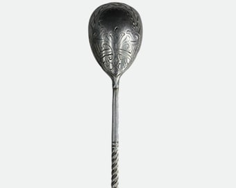 Antique Russian sterling silver teaspoon  late 19th #3