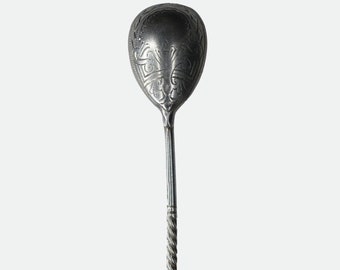 Antique Russian sterling silver teaspoon late 19th #5