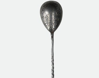 Antique Russian sterling silver teaspoon dated 1984 #4