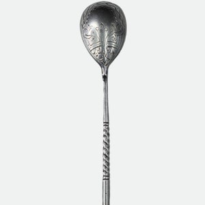 Antique Russian sterling silver teaspoon dated 1894 #1